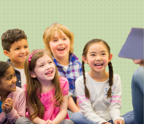 Children listen to stories from the people in their community.